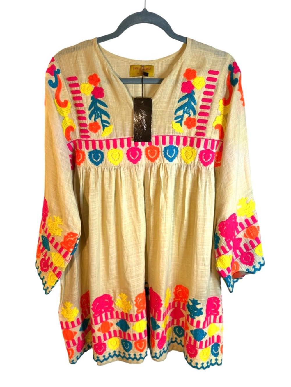 Sana Safinaz NWT Cotton Embroidered summer Dress in Sz S - Picture 2 of 7